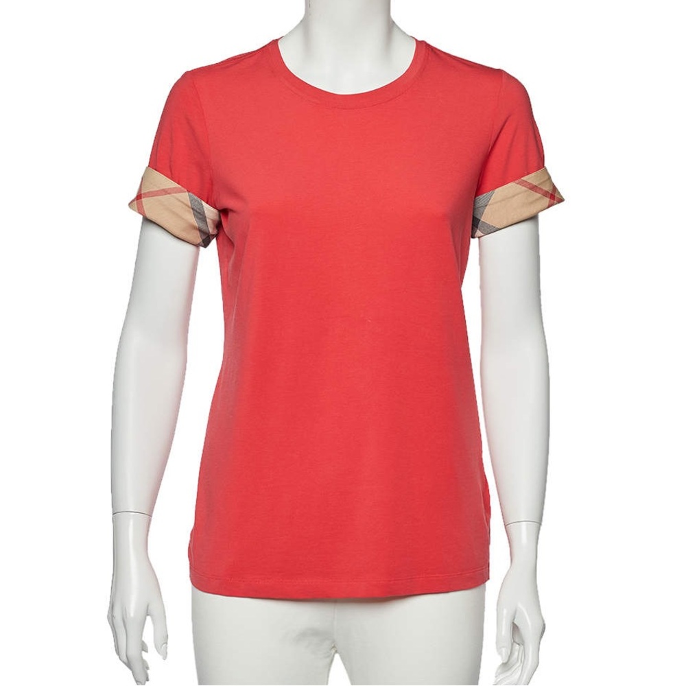 Burberry Authentic Ancholme top nova check cuff cotton